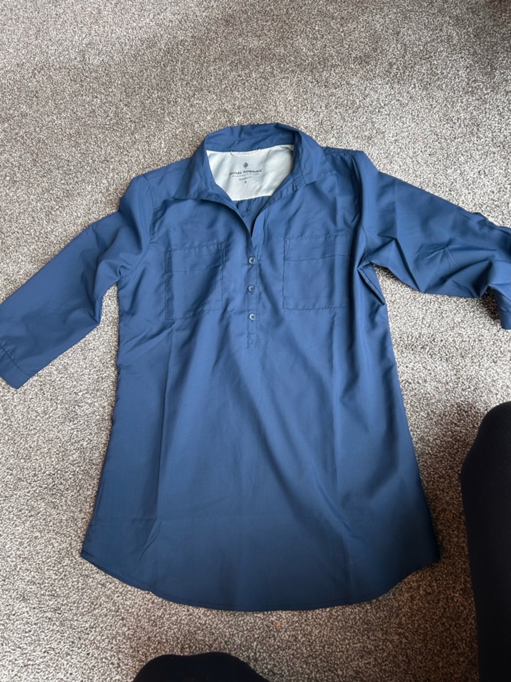 Royal Robbins Blue Relaxed-Fit Button Pullover